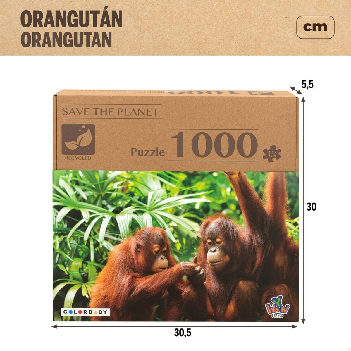 Головоломка Colorbaby Orangutan 6 штук 68 x 50 x 0,1 cm-7