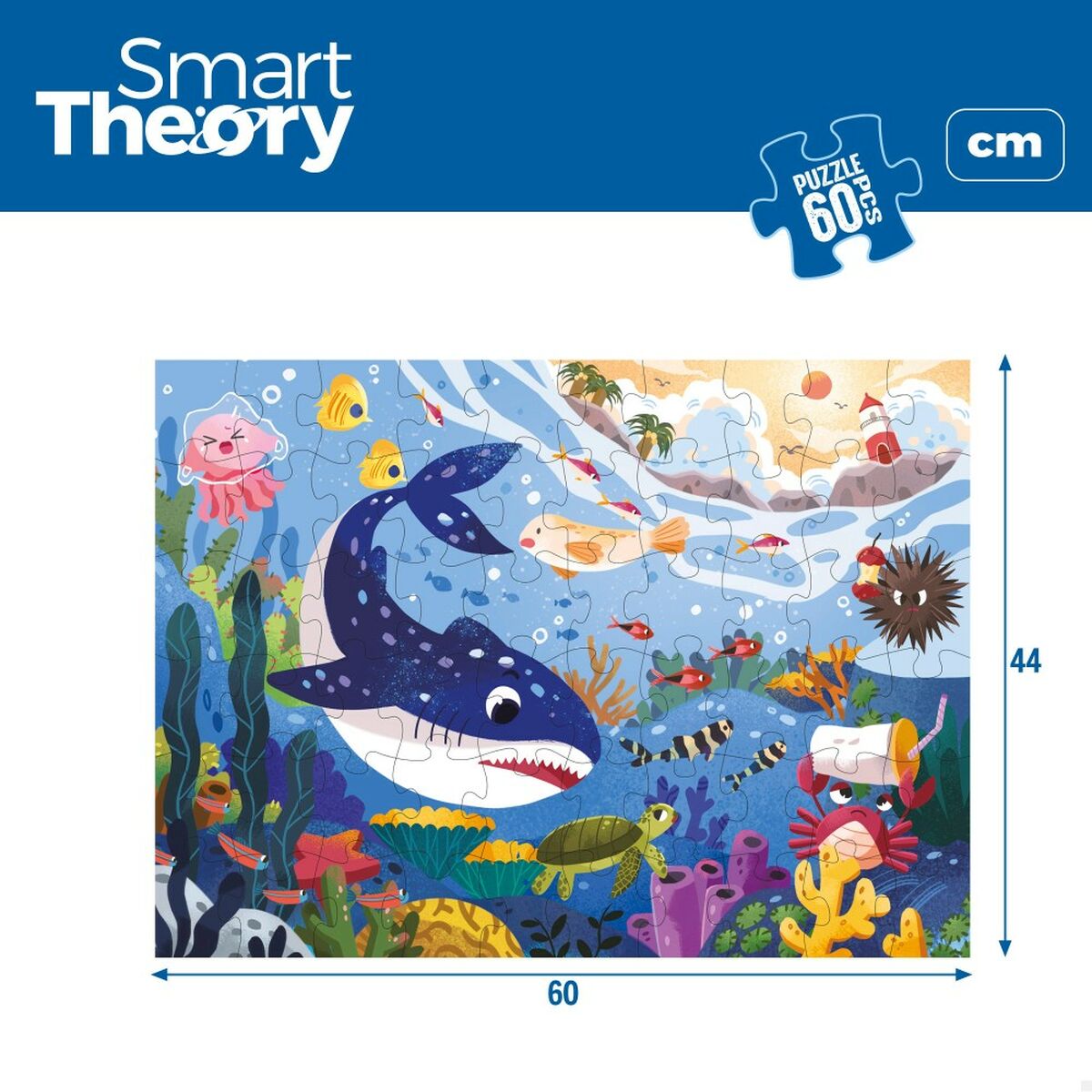 Детский паззл Colorbaby Sea Animals 60 Предметы 60 x 44 cm (6 штук)-6