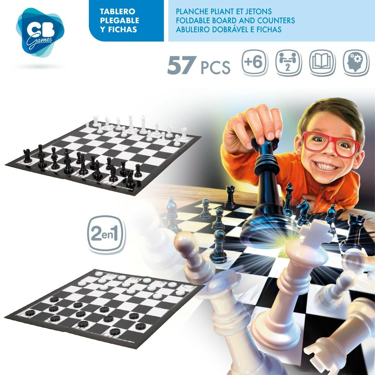 Игровая доска для шахмат и шашек Colorbaby Пластик (12 штук)-3