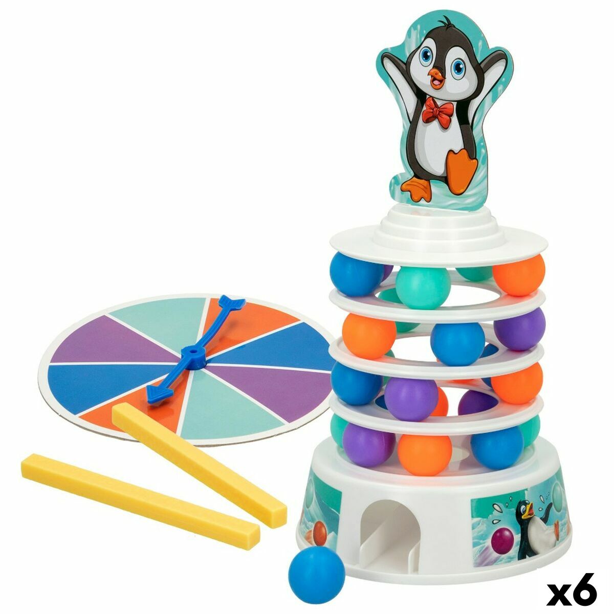 Jeu de société Colorbaby Pingouin (6 pièces)
