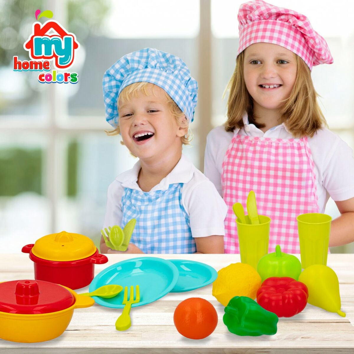 Набор игрушечных продуктов Colorbaby Посуда и кухонные принадлежности 20 Предметы (12 штук)-3