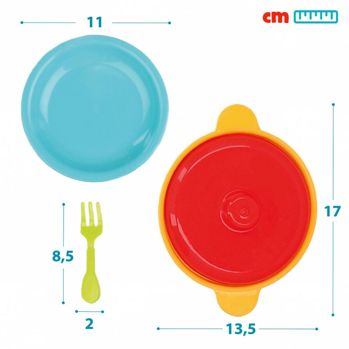 Набор игрушечных продуктов Colorbaby Посуда и кухонные принадлежности 20 Предметы (12 штук)-7