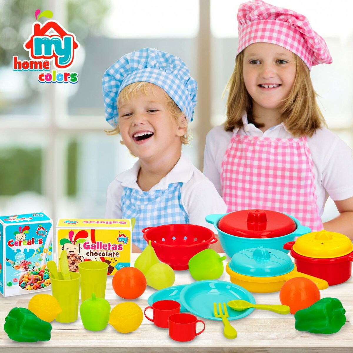 Набор игрушечных продуктов Colorbaby Посуда и кухонные принадлежности 31 Предметы (6 штук)-3