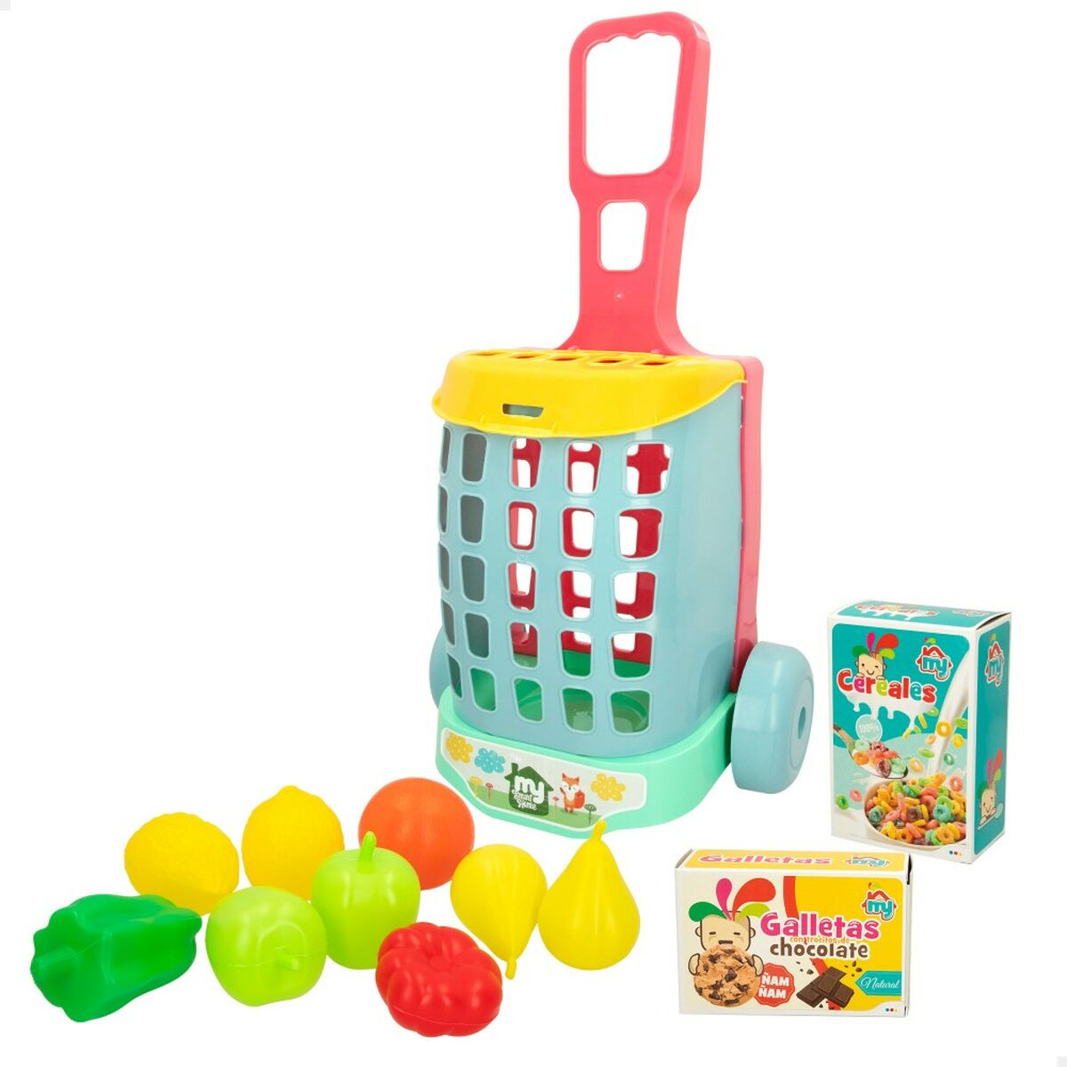 Colorbaby My Home Shopping Basket Toy 12 عنصر 15 × 10 × 6 سم 8 قطع-2