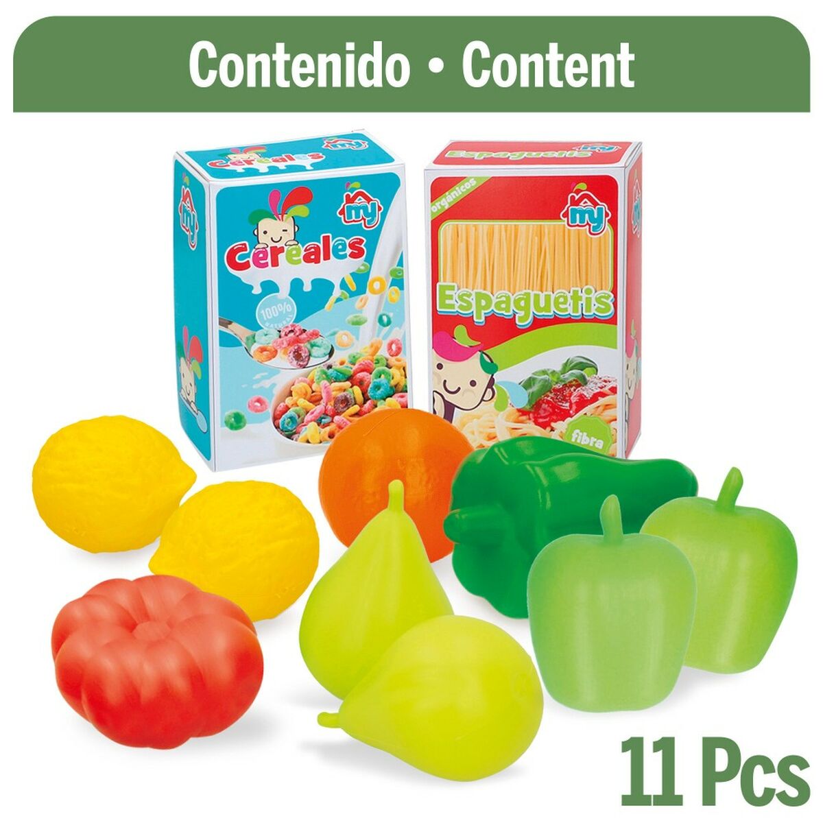 Colorbaby My Home Shopping Basket Toy 12 عنصر 15 × 10 × 6 سم 8 قطع-5