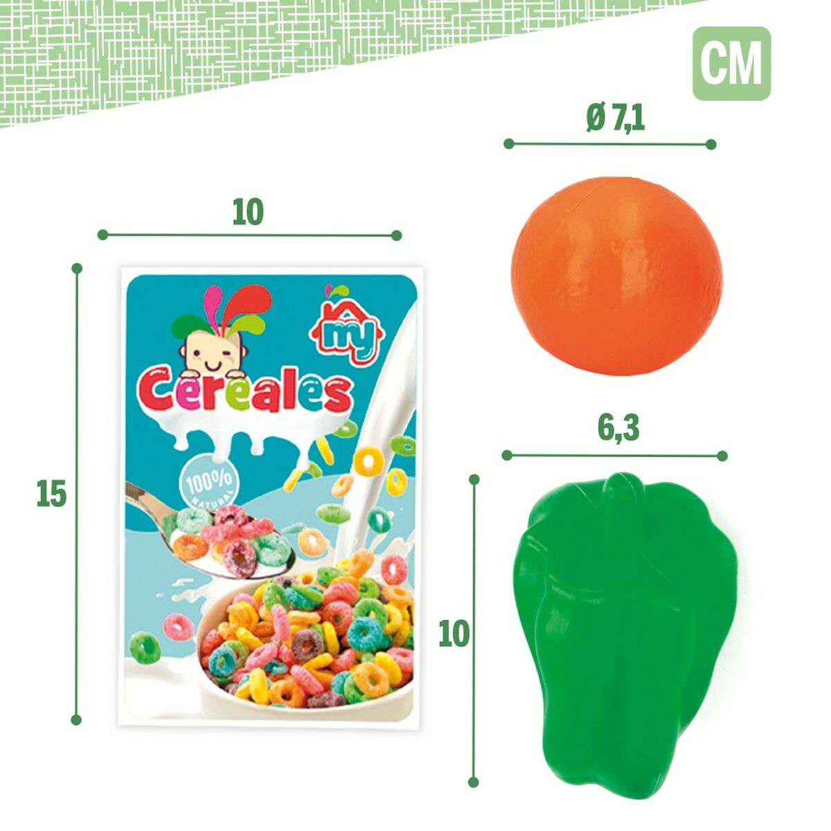 Colorbaby My Home Shopping Basket Toy 12 عنصر 15 × 10 × 6 سم 8 قطع-6