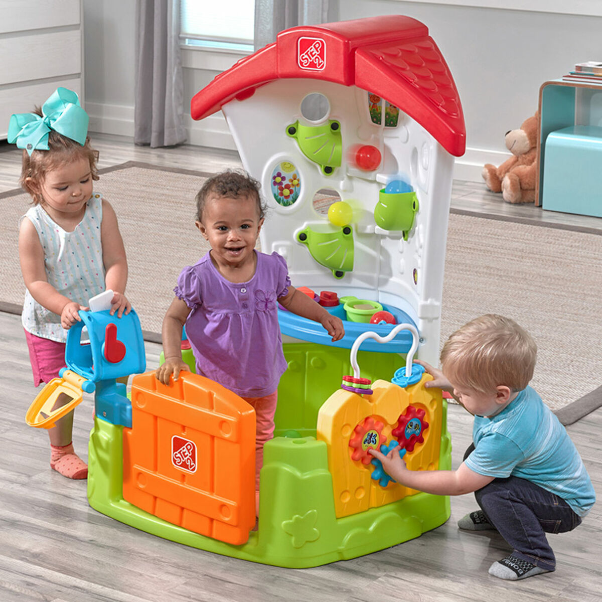 Casa de juegos para niños Paso 2 Toddler Corner House 82 x 80 x 106 cm-2