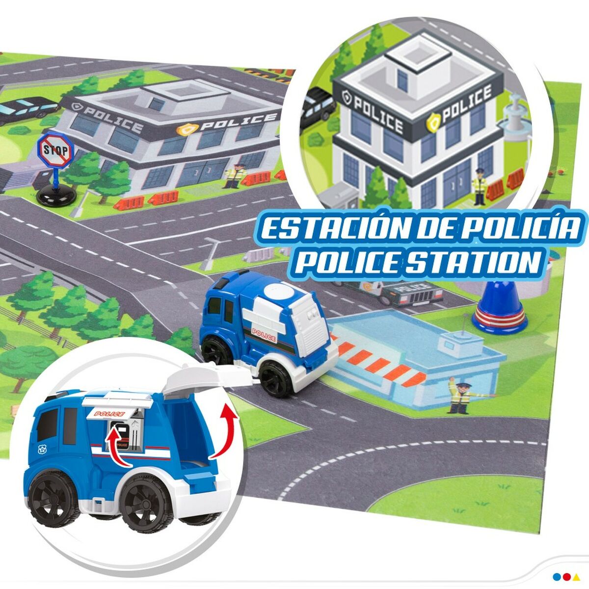 Игровой коврик Speed & Go Аксессуары транспортные средства шоссе Ткань Пластик (6 штук)-5