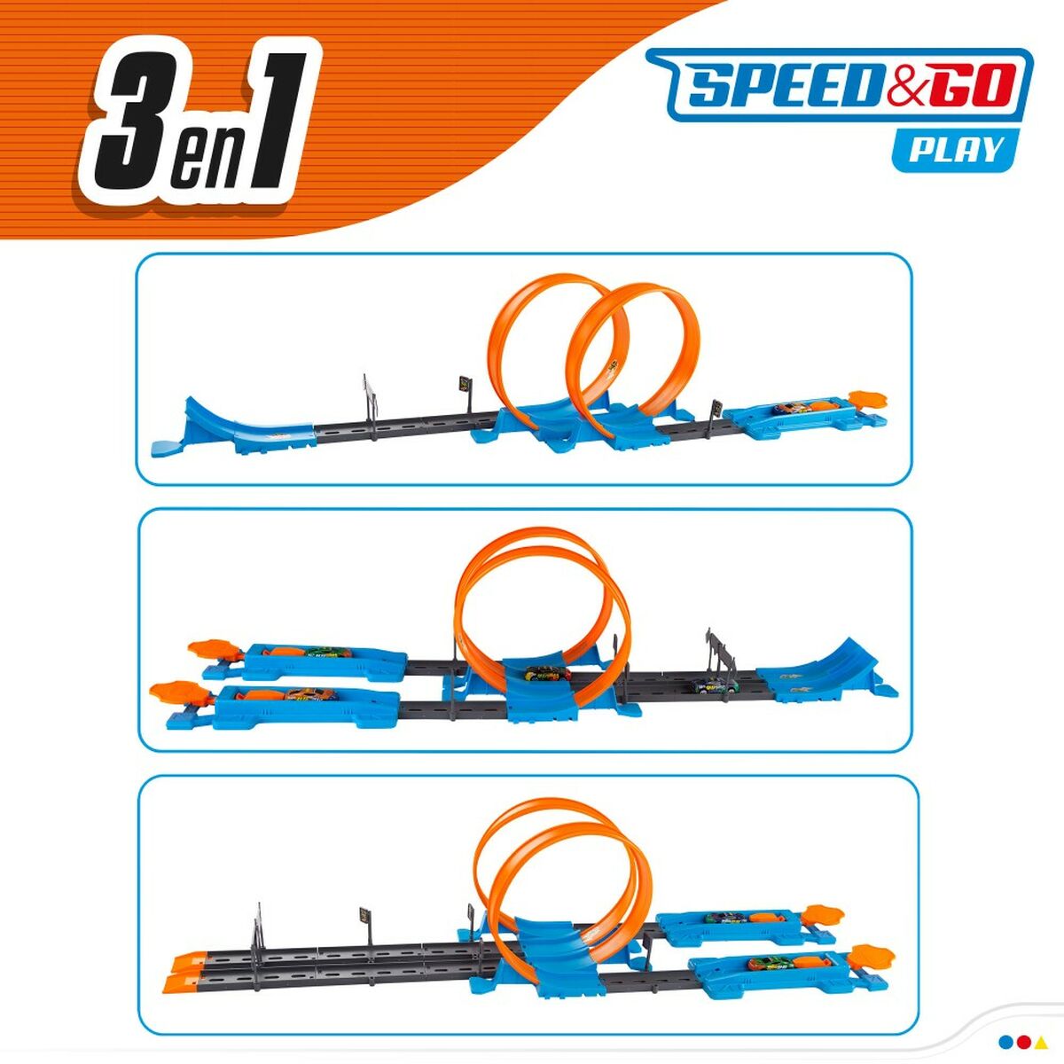Акробатическая трасса Speed & Go 4 Автомобиль 4 штук 112,5 x 22 x 25 cm-4