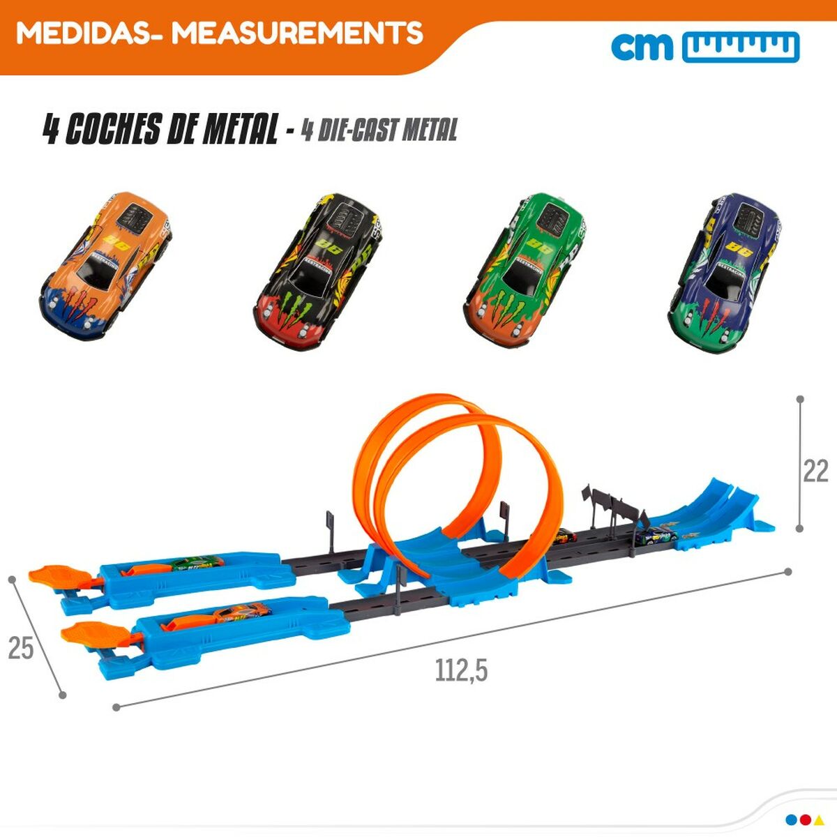 Акробатическая трасса Speed & Go 4 Автомобиль 4 штук 112,5 x 22 x 25 cm-7