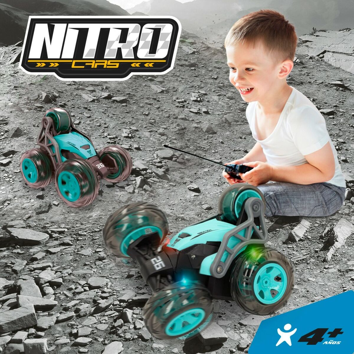 Машинка на радиоуправлении Speed & Go бирюзовый (2 штук)-3