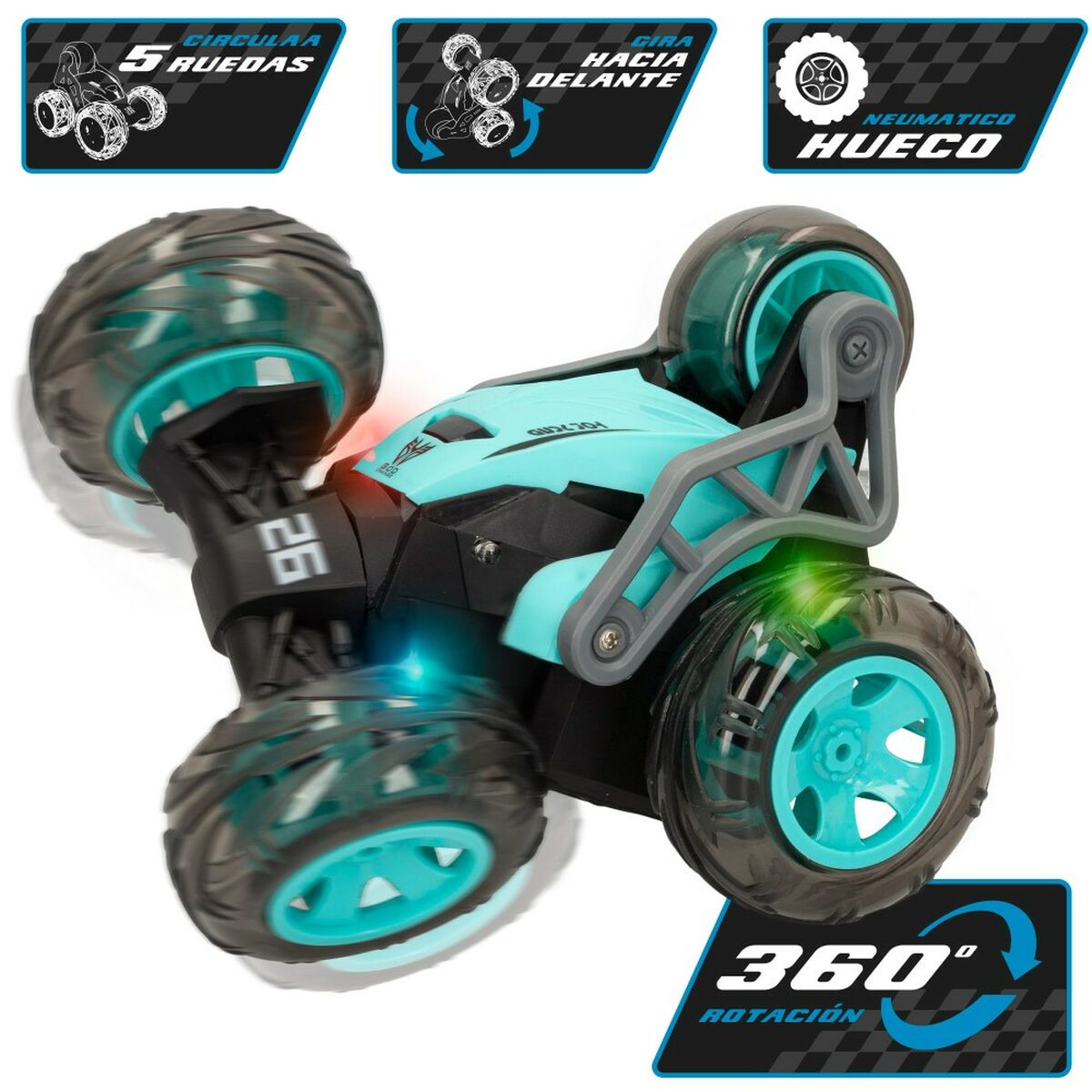 Машинка на радиоуправлении Speed & Go бирюзовый (2 штук)-5