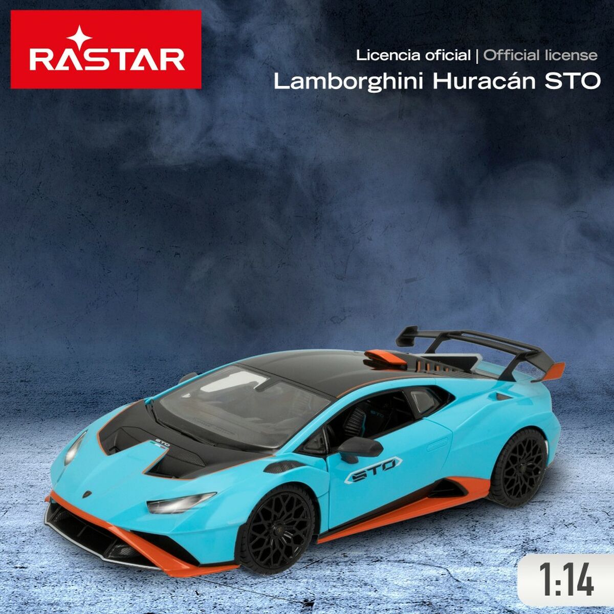 Машинка на радиоуправлении Lamborghini Huracán STO Синий 1:14 (2 штук)-3