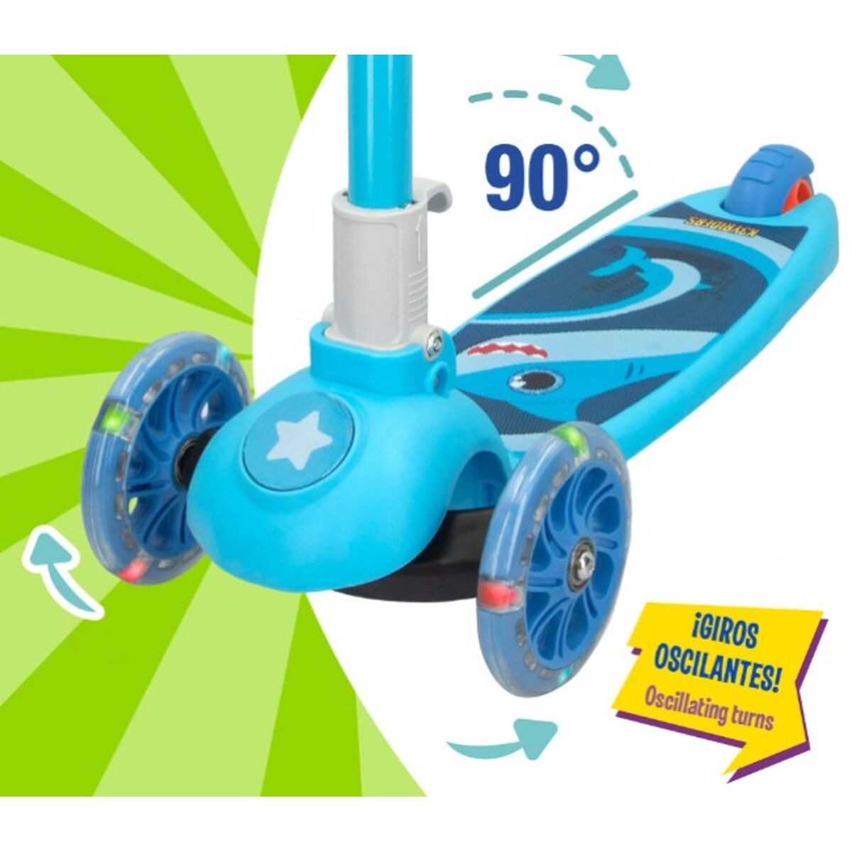 Скутер-скейт K3yriders Shark 4 штук-4