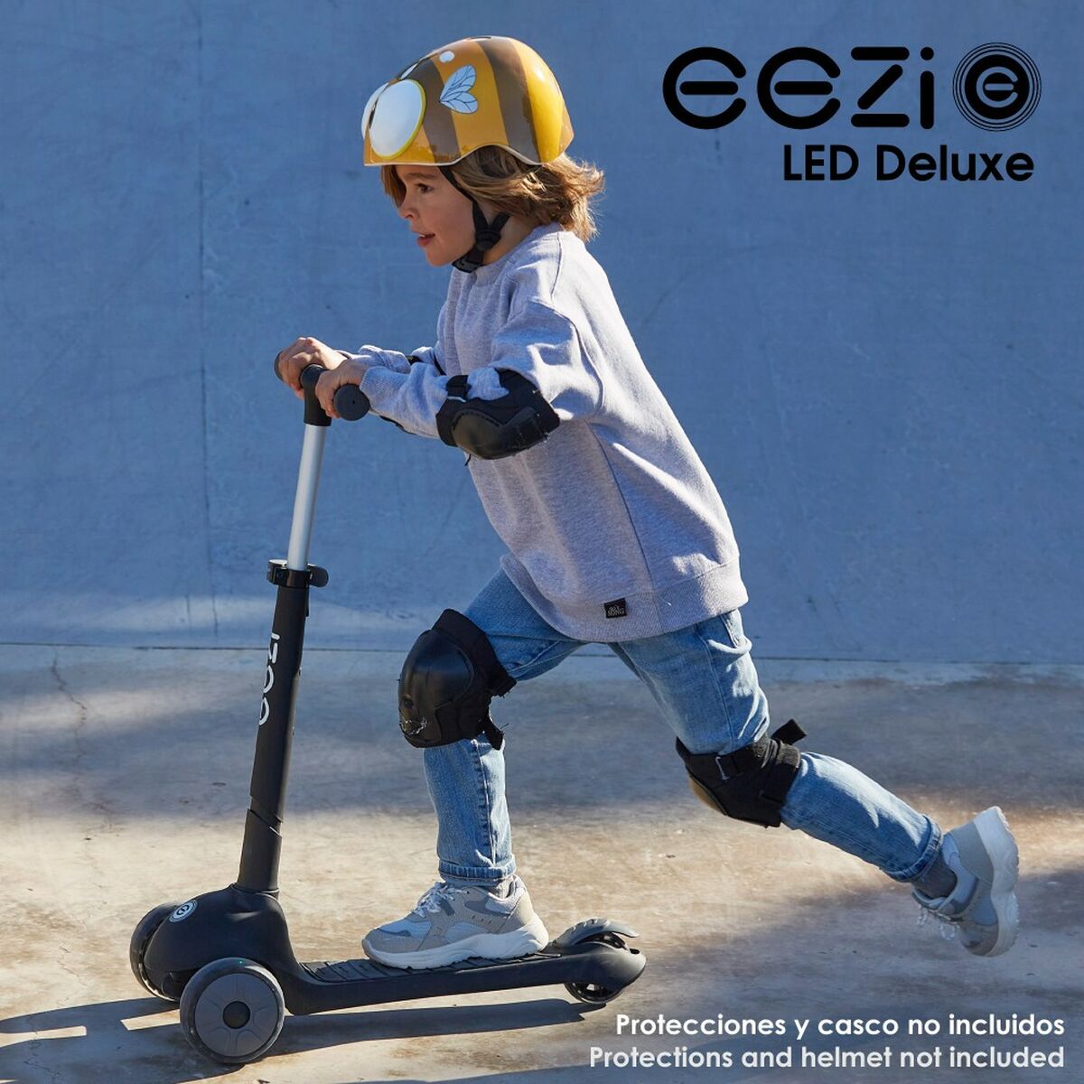 Скутер-скейт Eezi Чёрный 2 штук-3