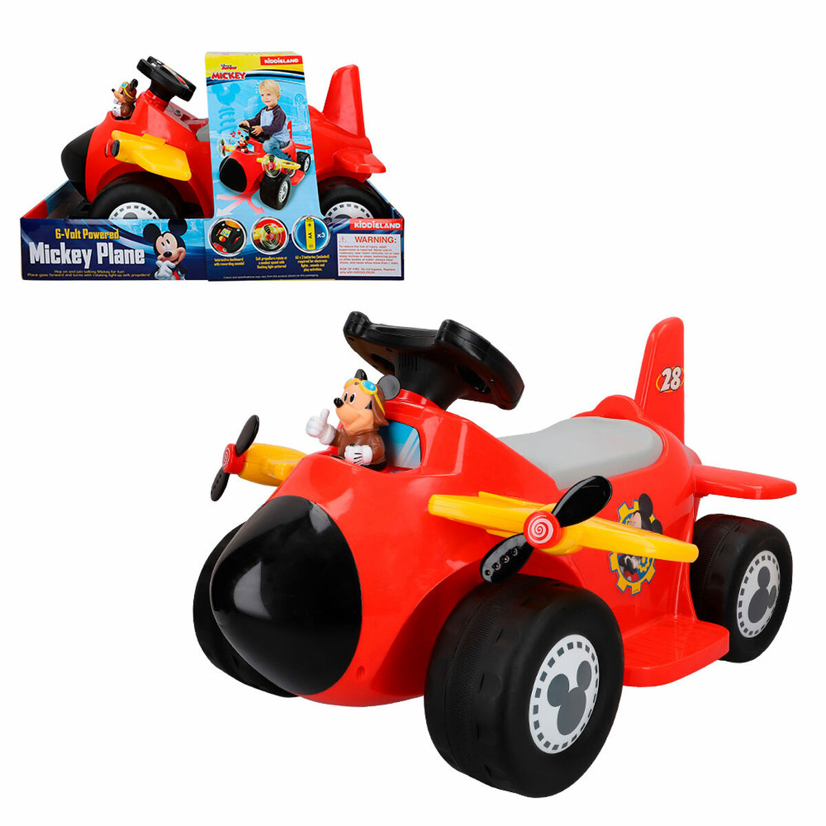 Детский электромобиль Mickey Mouse Аккумулятор Самолетик 6 V-2