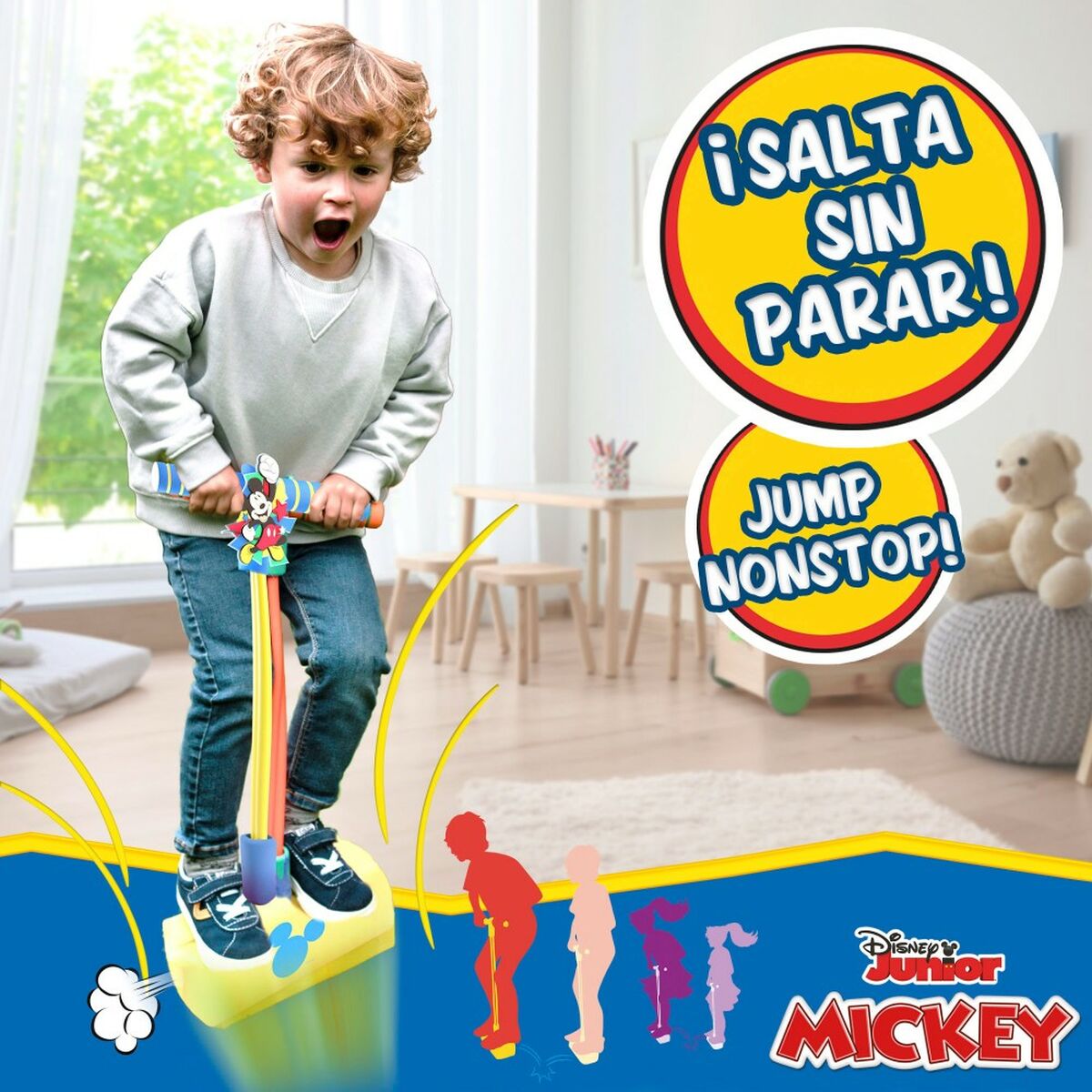 Пого-прыгалка Mickey Mouse 3D Жёлтый Детский (4 штук)-3