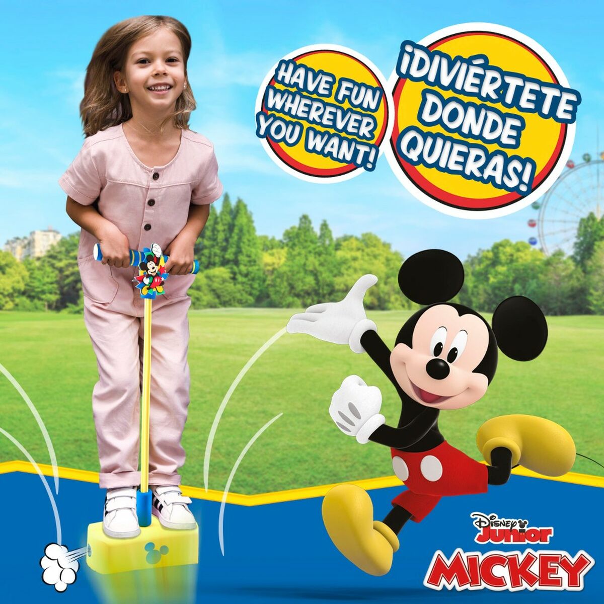 Пого-прыгалка Mickey Mouse 3D Жёлтый Детский (4 штук)-4