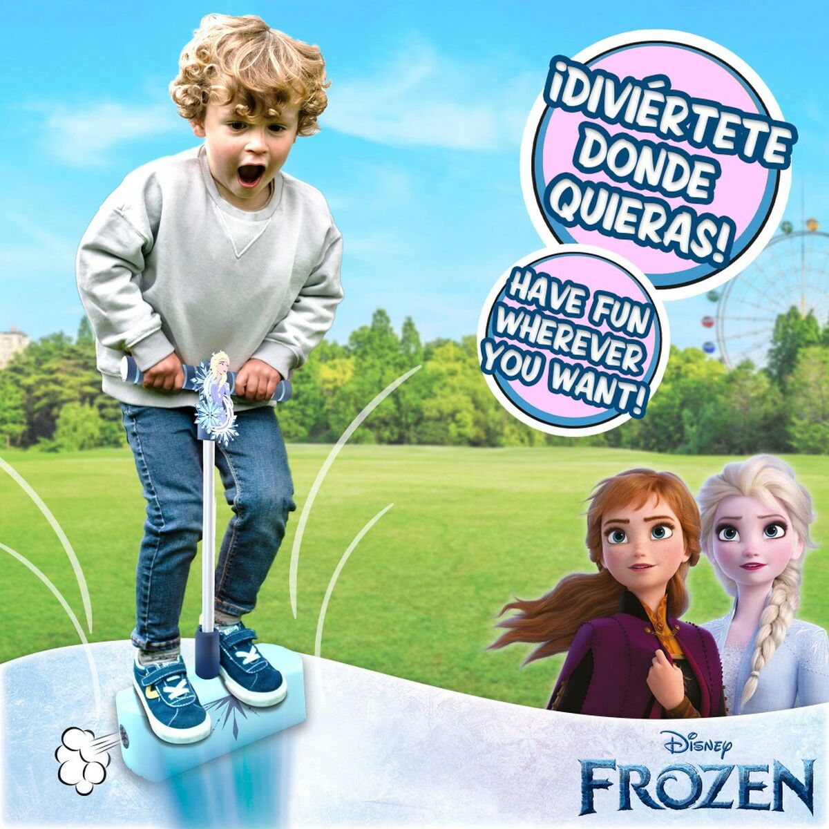 Пого-прыгалка Frozen 3D Синий Детский (4 штук)-4