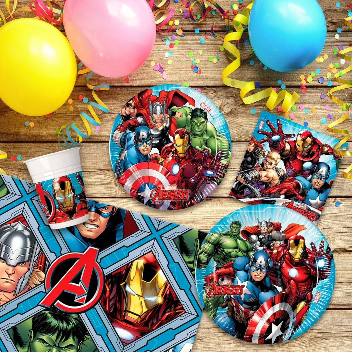 Набор предметов для вечеринки The Avengers 66 Предметы-2