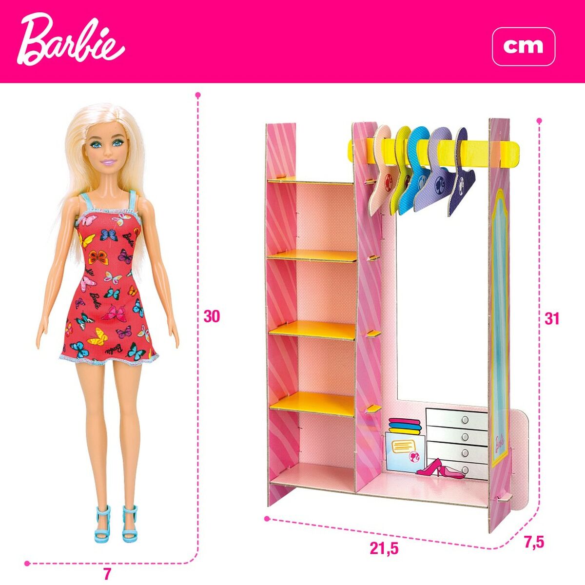 Playset Barbie Fashion Boutique 9 Предметы 6,5 x 29,5 x 3,5 cm-3