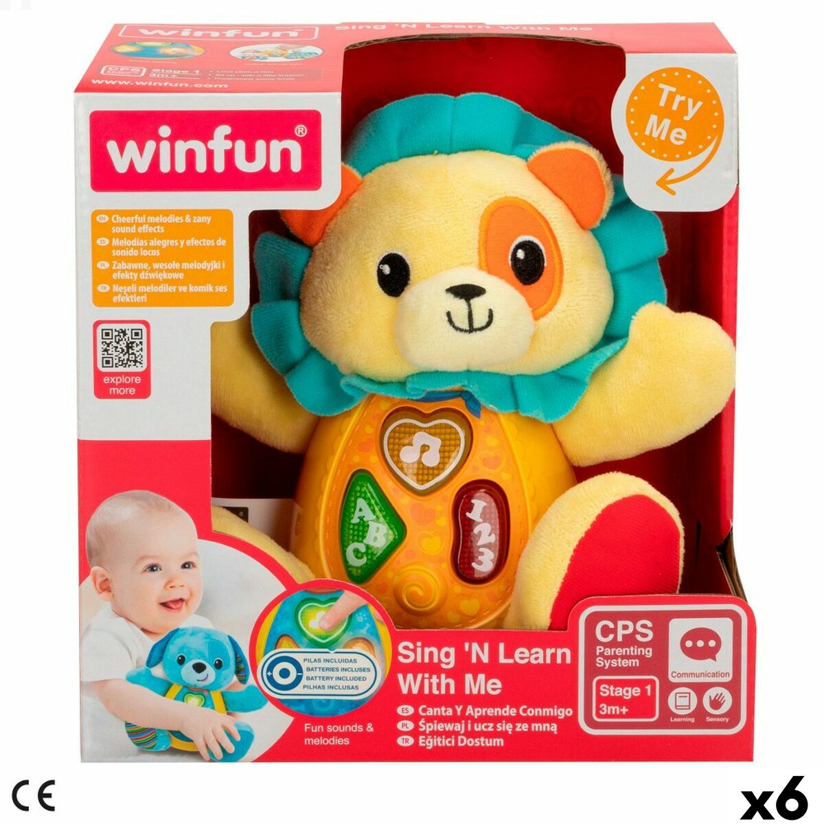Плюшевый Winfun Животные ES 16 x 17,5 x 9,5 cm (6 штук)-2