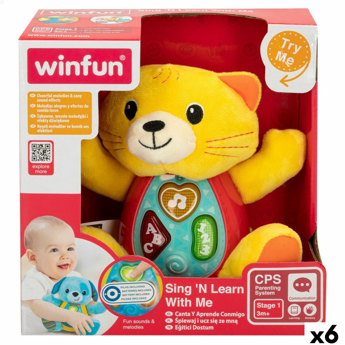 Плюшевый Winfun Животные ES 16 x 17,5 x 9,5 cm (6 штук)-3