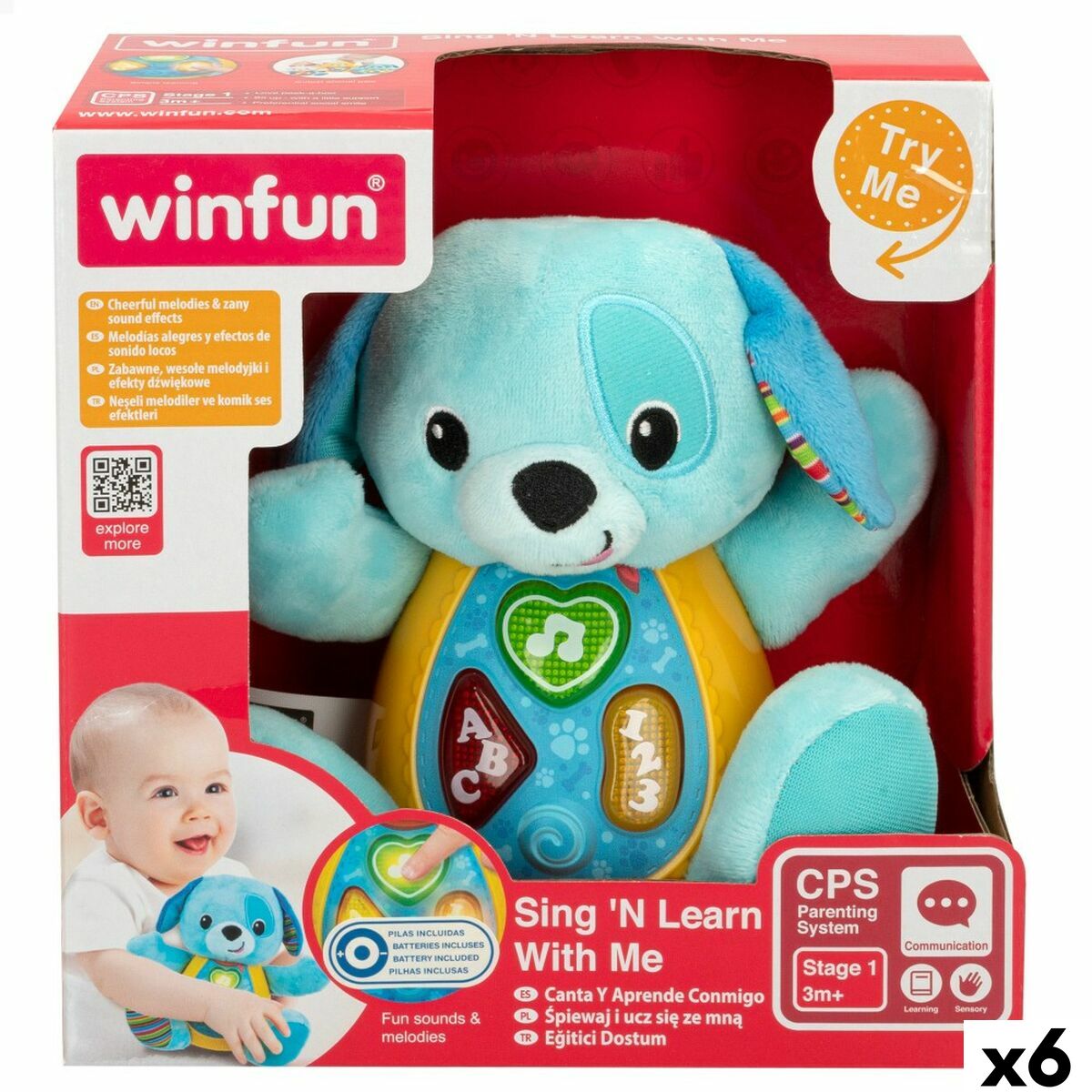 Плюшевый Winfun Животные ES 16 x 17,5 x 9,5 cm (6 штук)-4