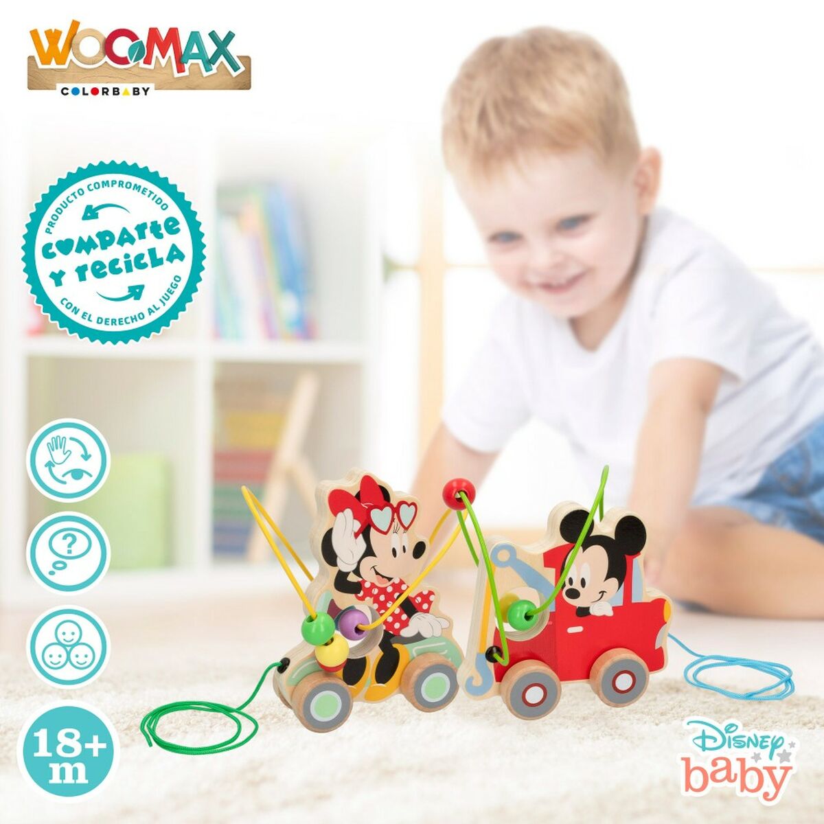 Игрушка на веревочке Disney Деревянный (6 штук)-5