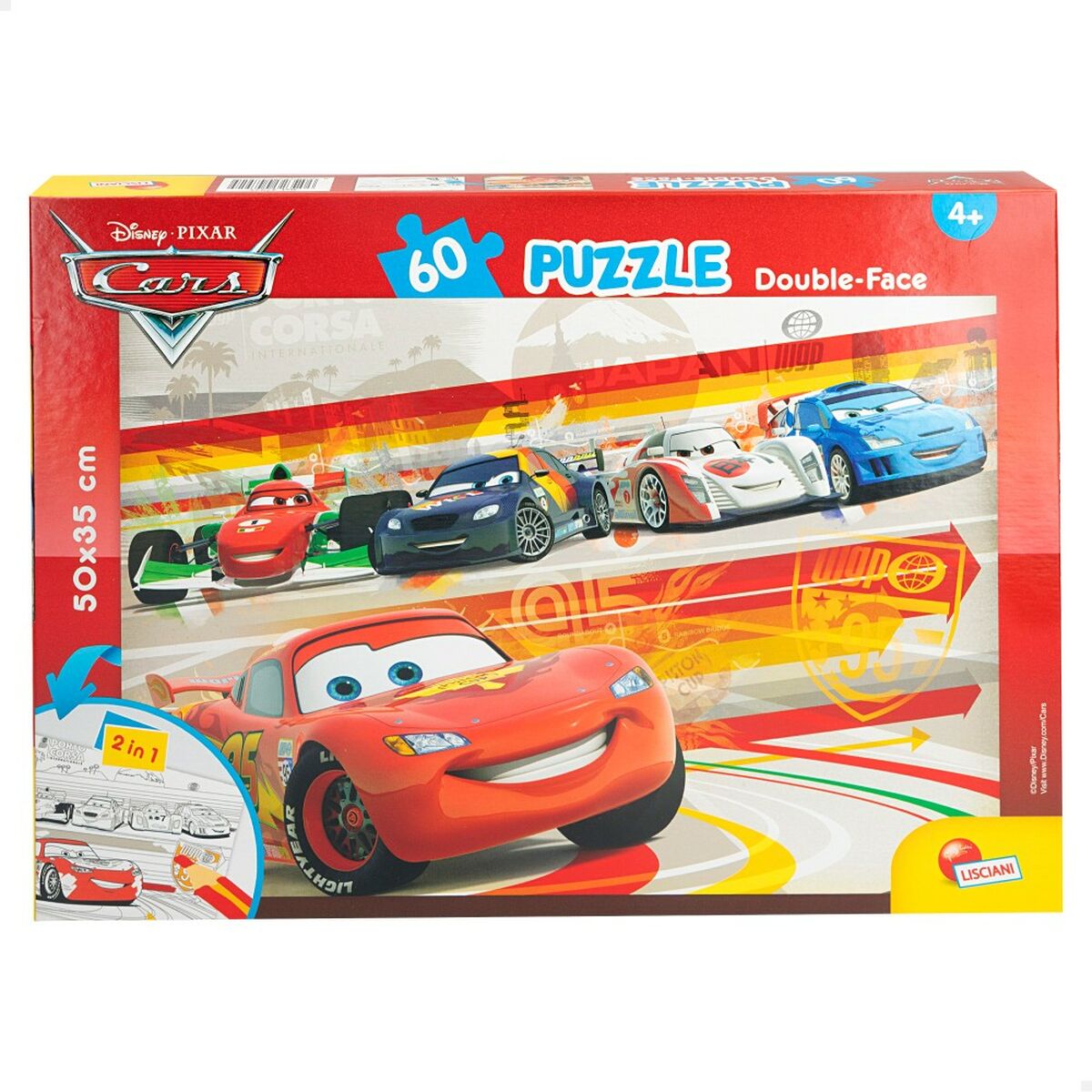 Детский паззл Cars Двухстороннее 60 Предметы 50 x 35 cm (12 штук)-2