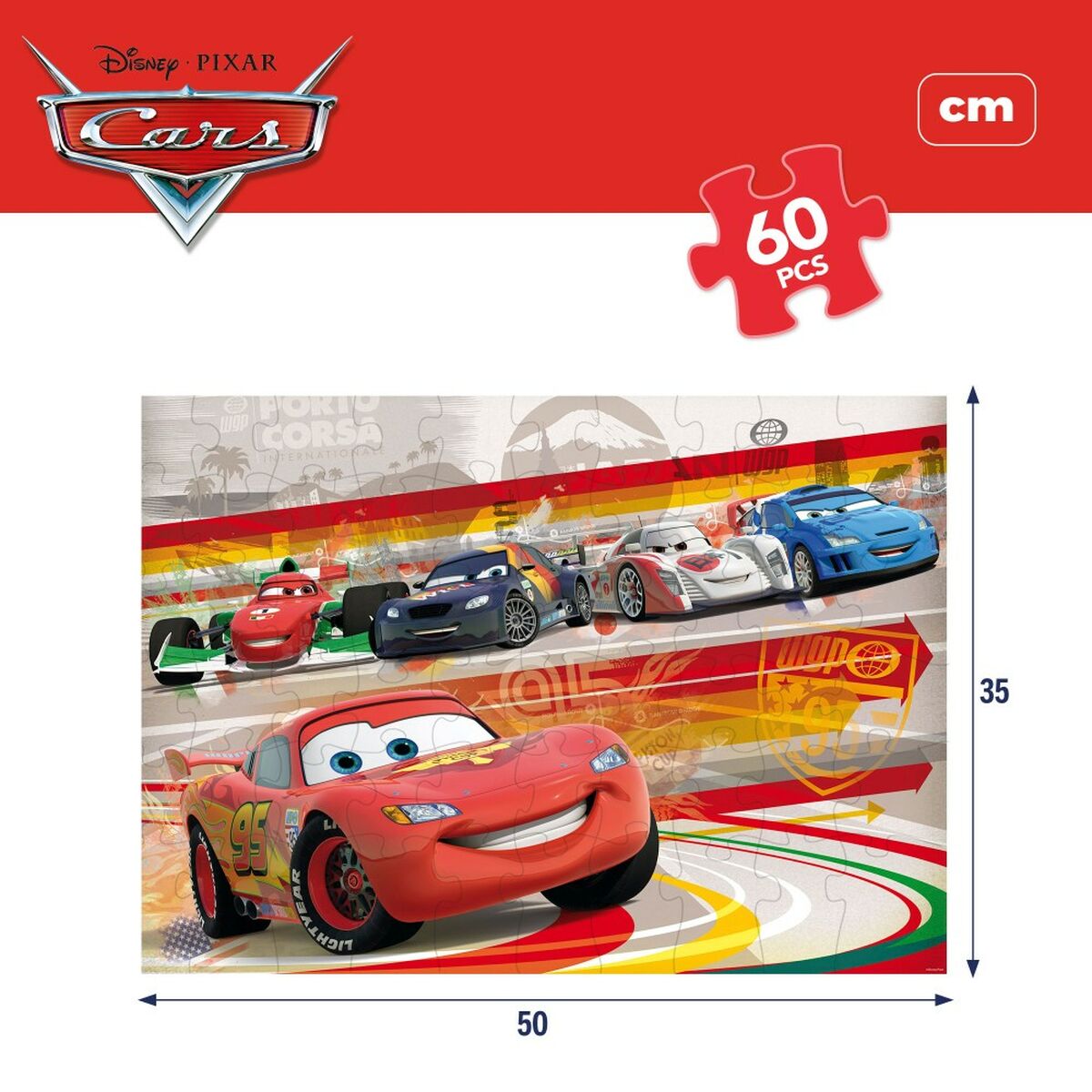 Детский паззл Cars Двухстороннее 60 Предметы 50 x 35 cm (12 штук)-6