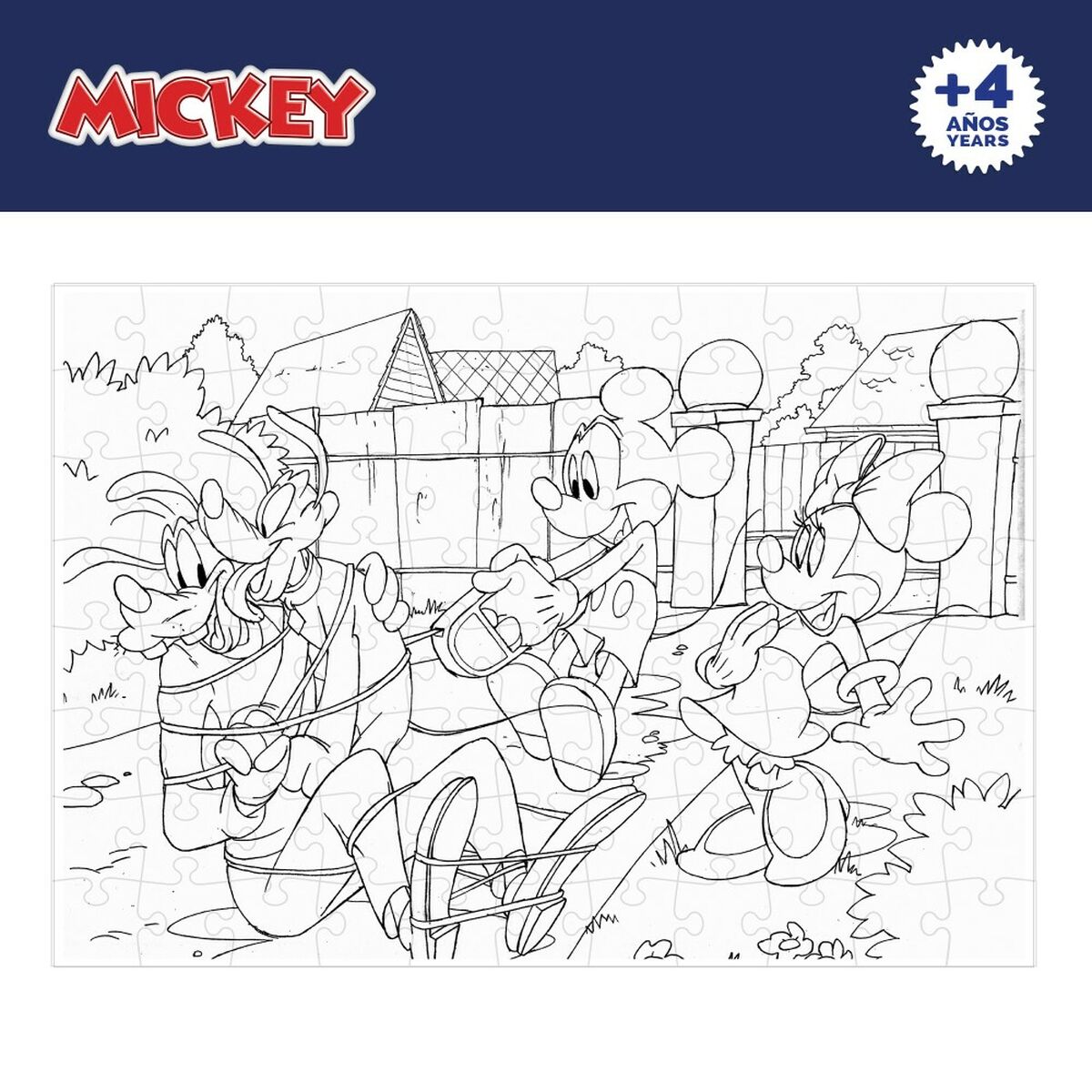 Детский паззл Mickey Mouse Двухстороннее 108 Предметы 70 x 1,5 x 50 cm (6 штук)-5