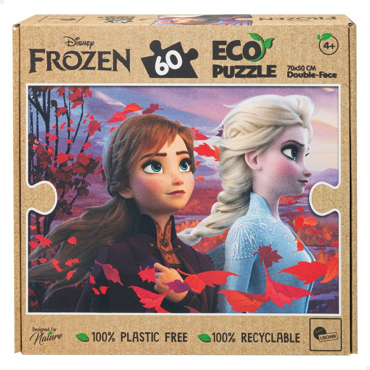 Детский паззл Frozen Двухстороннее 60 Предметы 70 x 1,5 x 50 cm (12 штук)-2