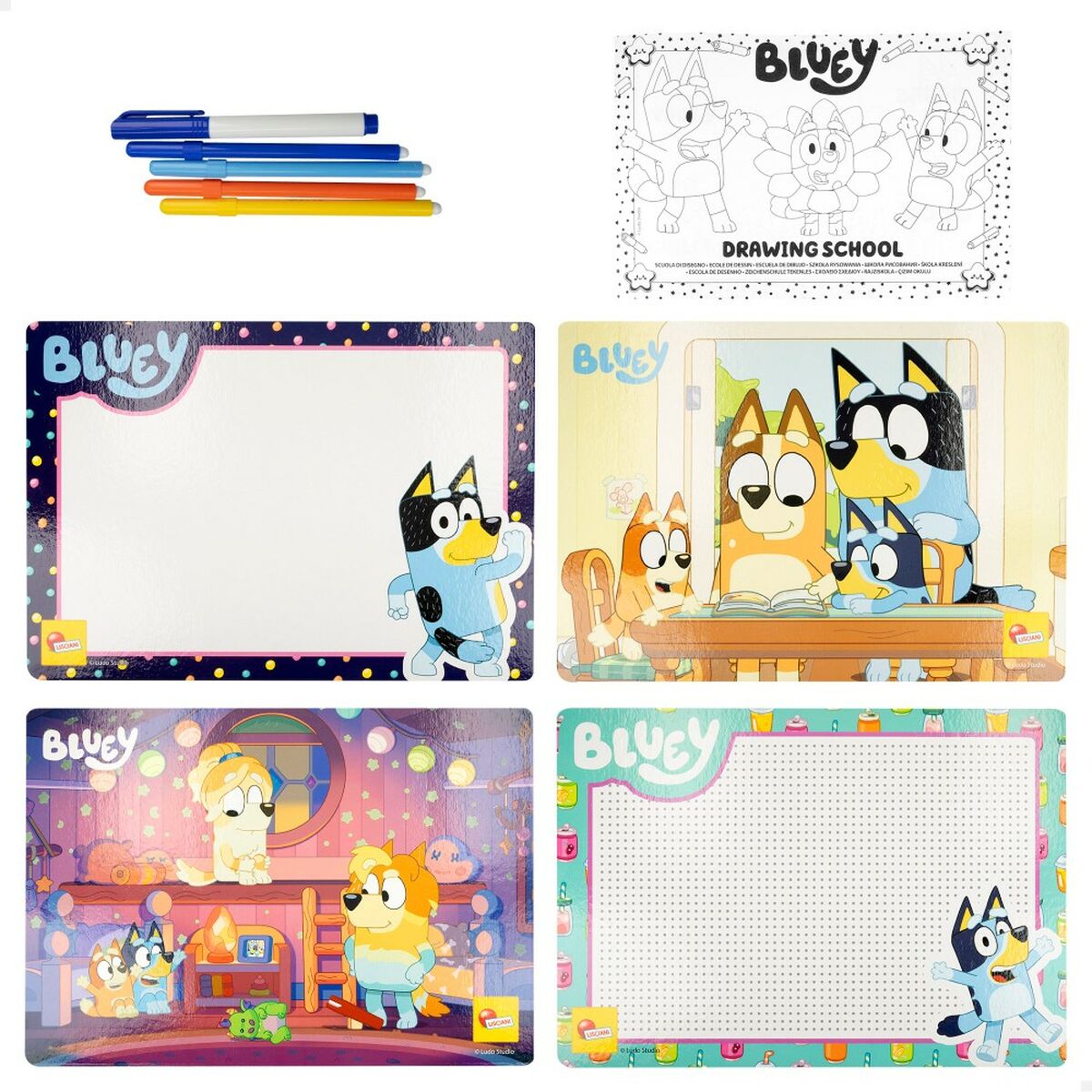 Набор для рисования Bluey Pocket Drawing School (12 штук)-2