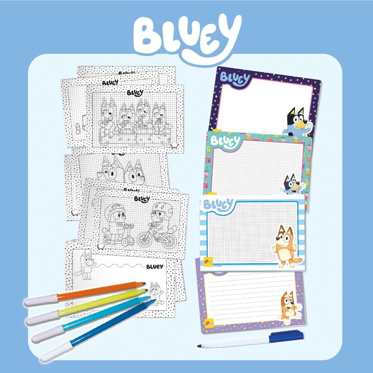 Набор для рисования Bluey Pocket Drawing School (12 штук)-7