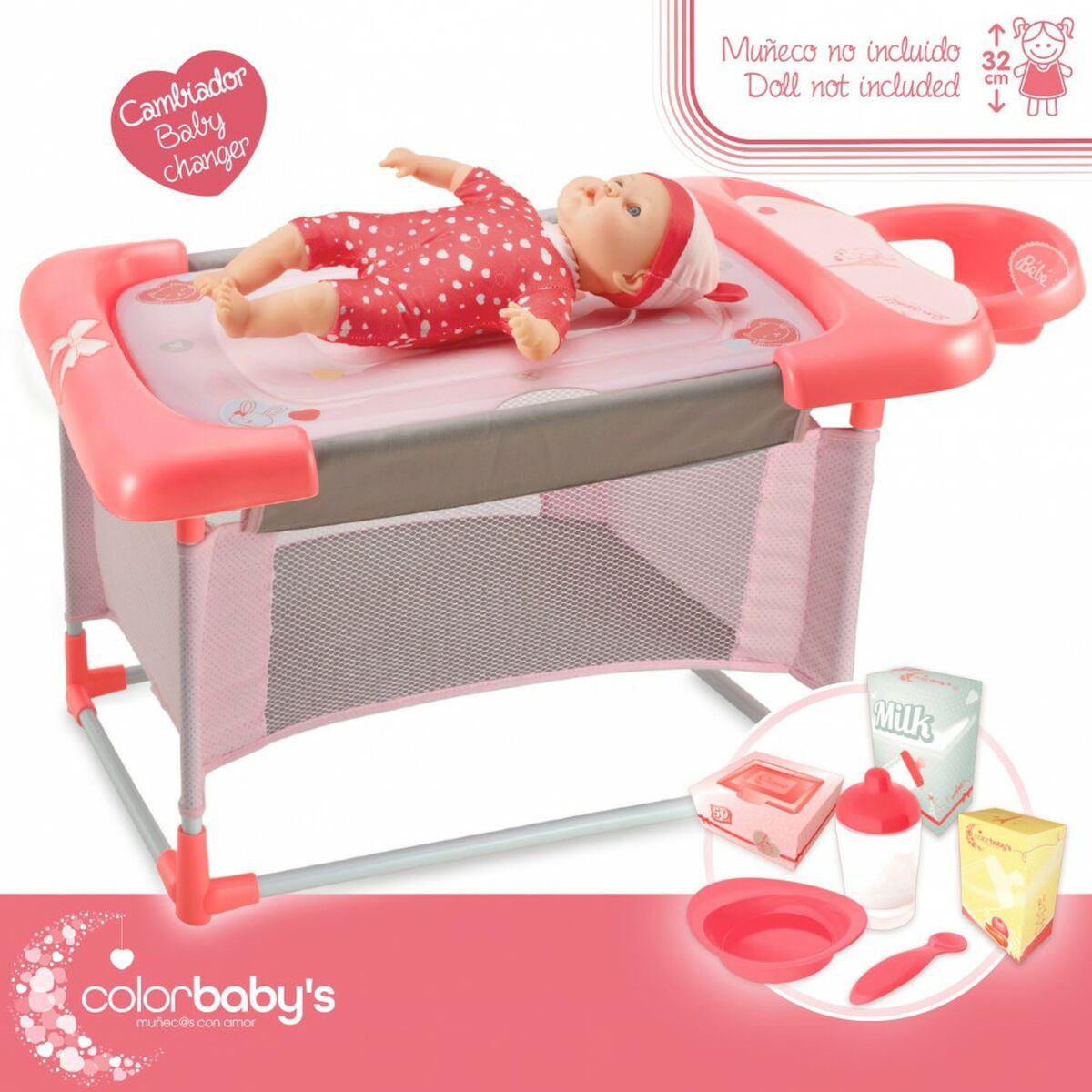 Пеленальный стол для кукол Colorbaby 3-в-1 68 x 32,5 x 34 cm 2 штук-2