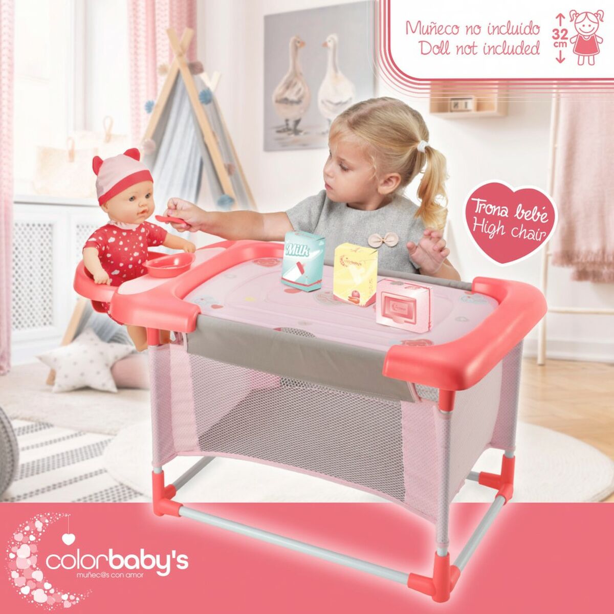 Пеленальный стол для кукол Colorbaby 3-в-1 68 x 32,5 x 34 cm 2 штук-3