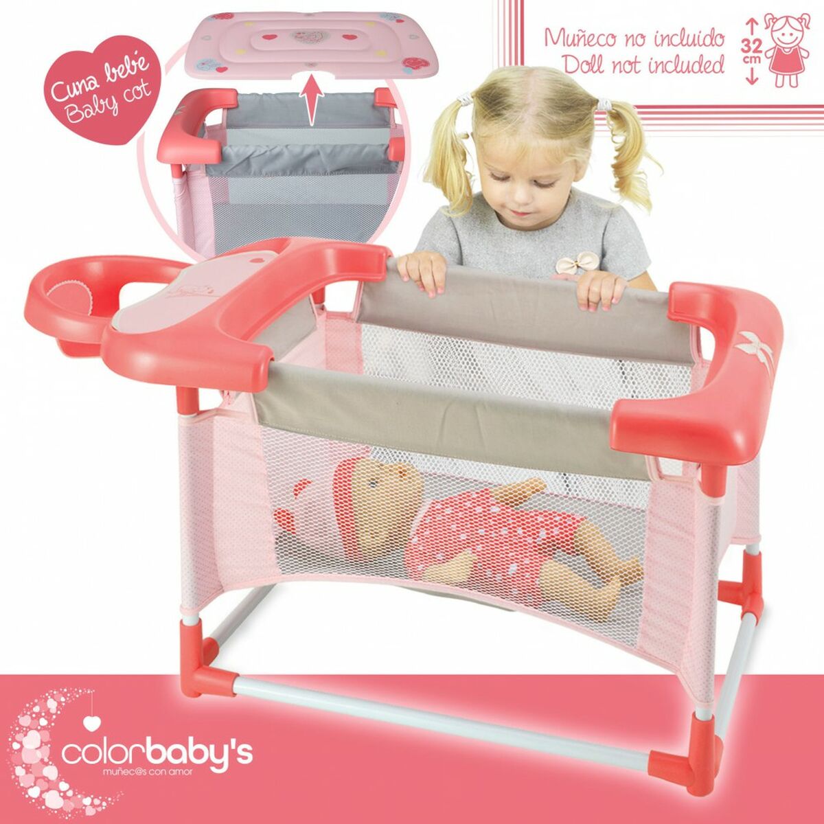 Пеленальный стол для кукол Colorbaby 3-в-1 68 x 32,5 x 34 cm 2 штук-7