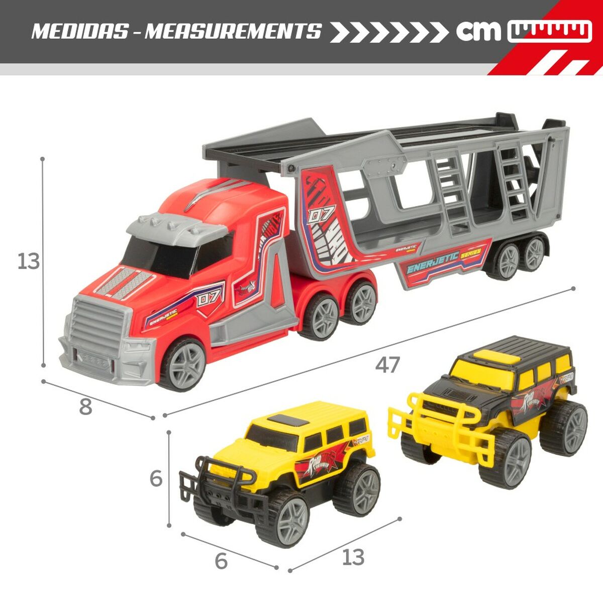 Автовоз Colorbaby 47 x 13 x 8 cm (4 штук) 3 Предметы трение-7