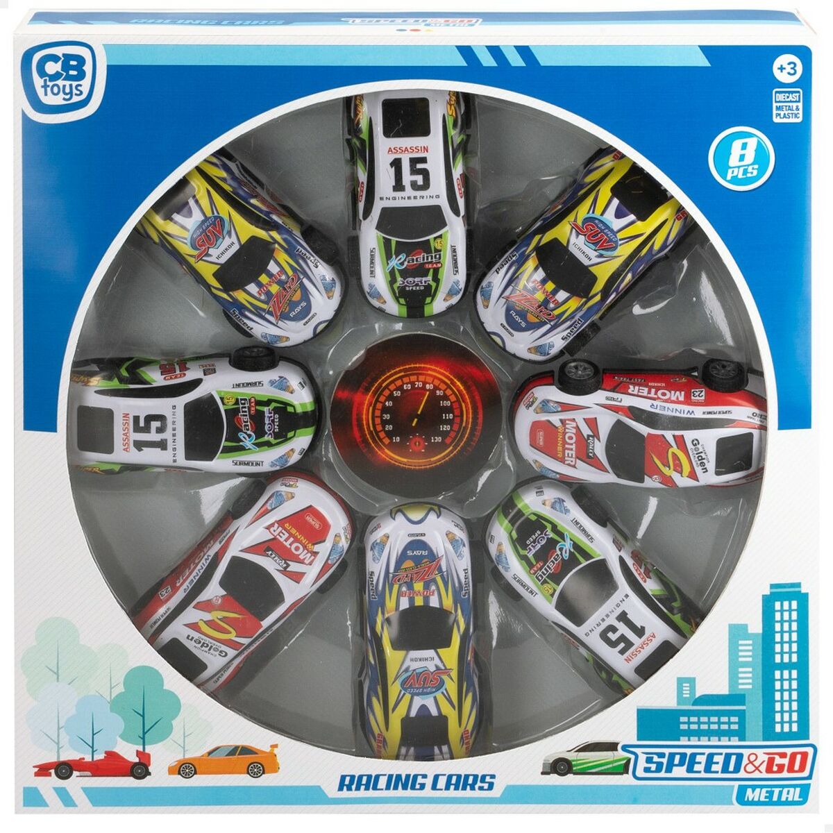 Набор машинок Speed & Go 8,9 x 2,7 x 4 cm (6 штук)-4