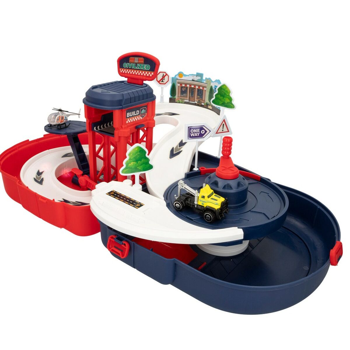 Гараж-паркинг с автомобилями Speed & Go 62 x 25,5 x 33 cm (2 штук)-2