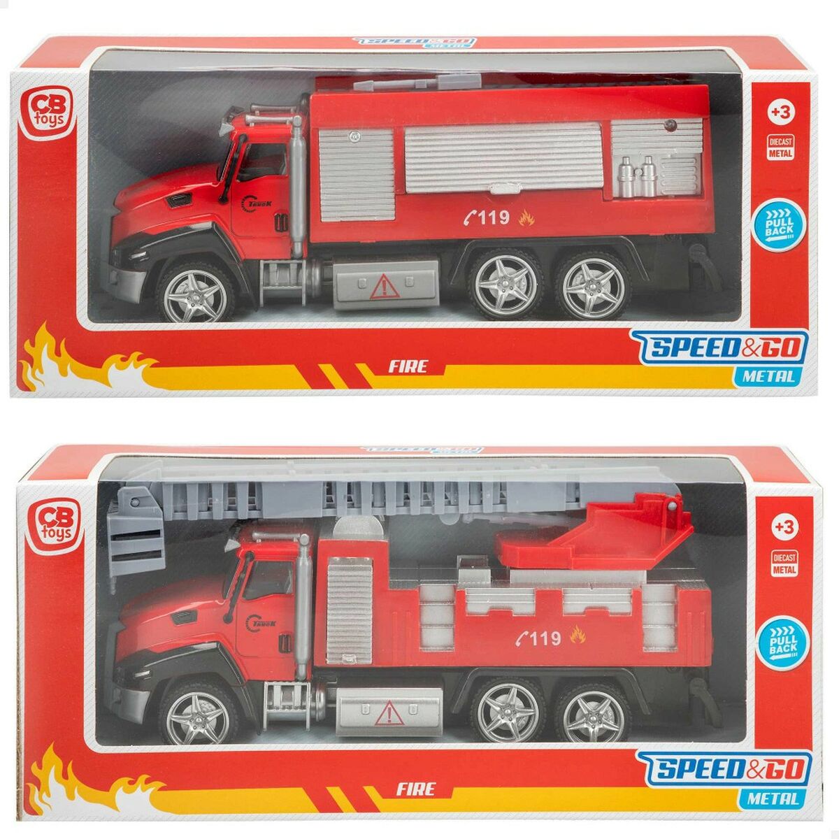 Пожарная машина Speed & Go 21 x 9,5 x 5,5 cm (6 штук)-3