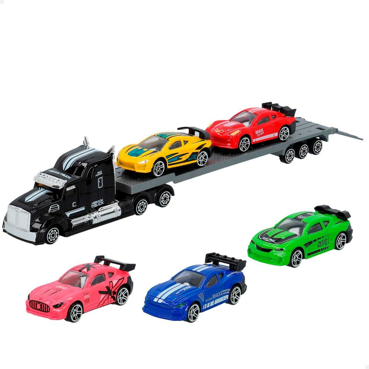 Автовоз и машинки с самозаводом Speed & Go 28 x 5 x 4,5 cm (12 штук)-2
