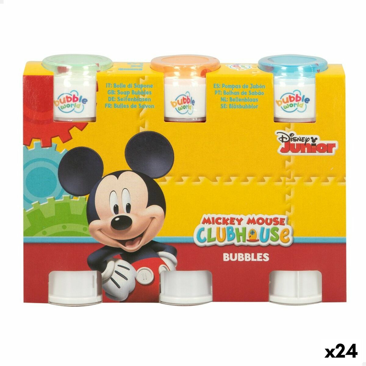 Bubble blower set Mickey Mouse 3 Artículos 60 ml (24 piezas)