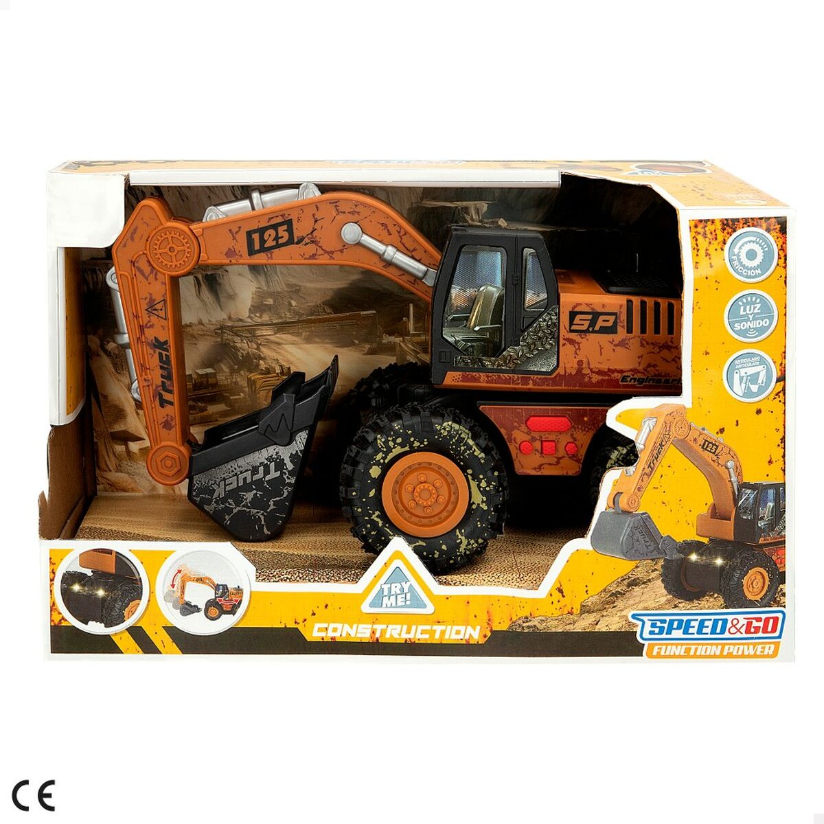 Экскаватор Speed & Go Свет Звук 26 x 15 x 12 cm (6 штук)-5