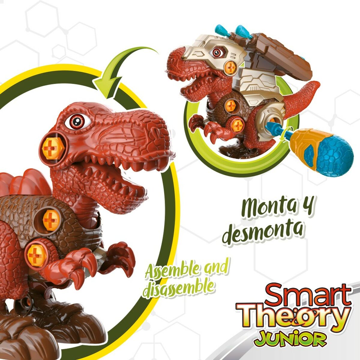 Набор 2 динозавров Colorbaby 21 x 14 x 9,5 cm составной Метатель снарядов 4 штук Динозавр-6