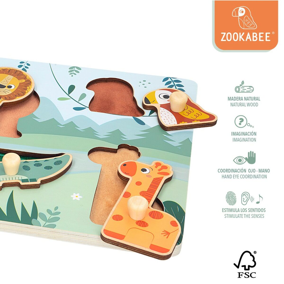 Паззл Животные Woomax + 18 Months (12 штук)-4