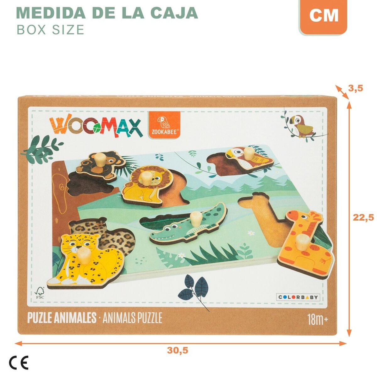 Паззл Животные Woomax + 18 Months (12 штук)-6