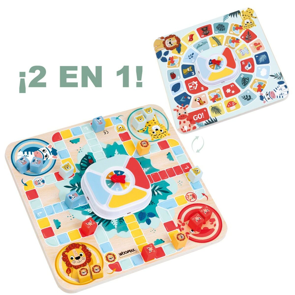 Доска Parcheesi Woomax Zookabee 30 x 3 x 30 cm Детский Животные (6 штук)-3