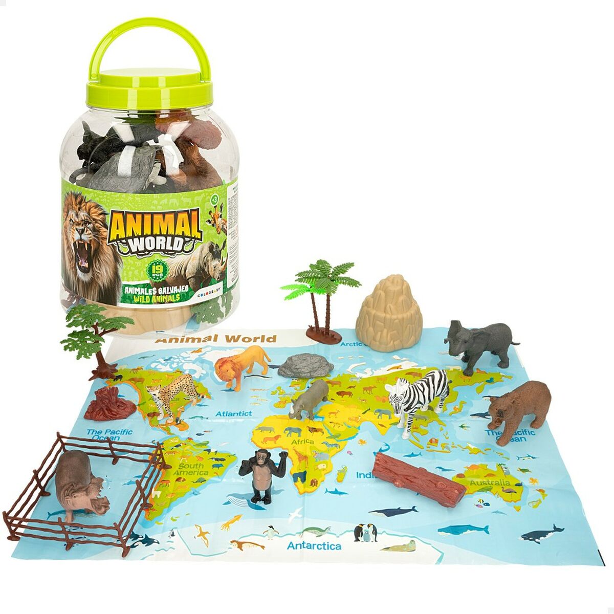Фигурок животных Colorbaby 19 Предметы джунгли Пластик 14 x 6 x 5 cm (6 штук)-2